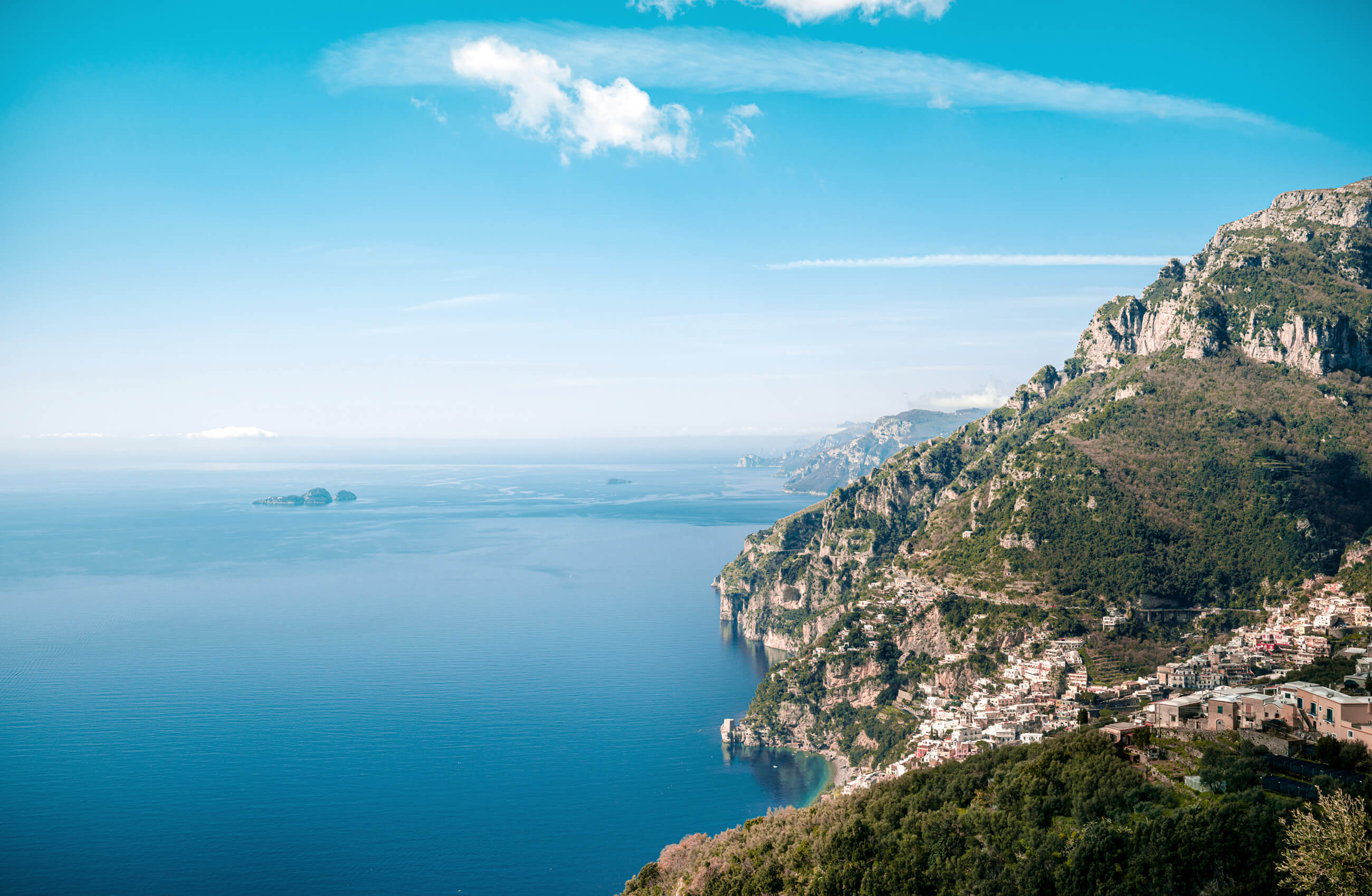 positano landscape cliff view