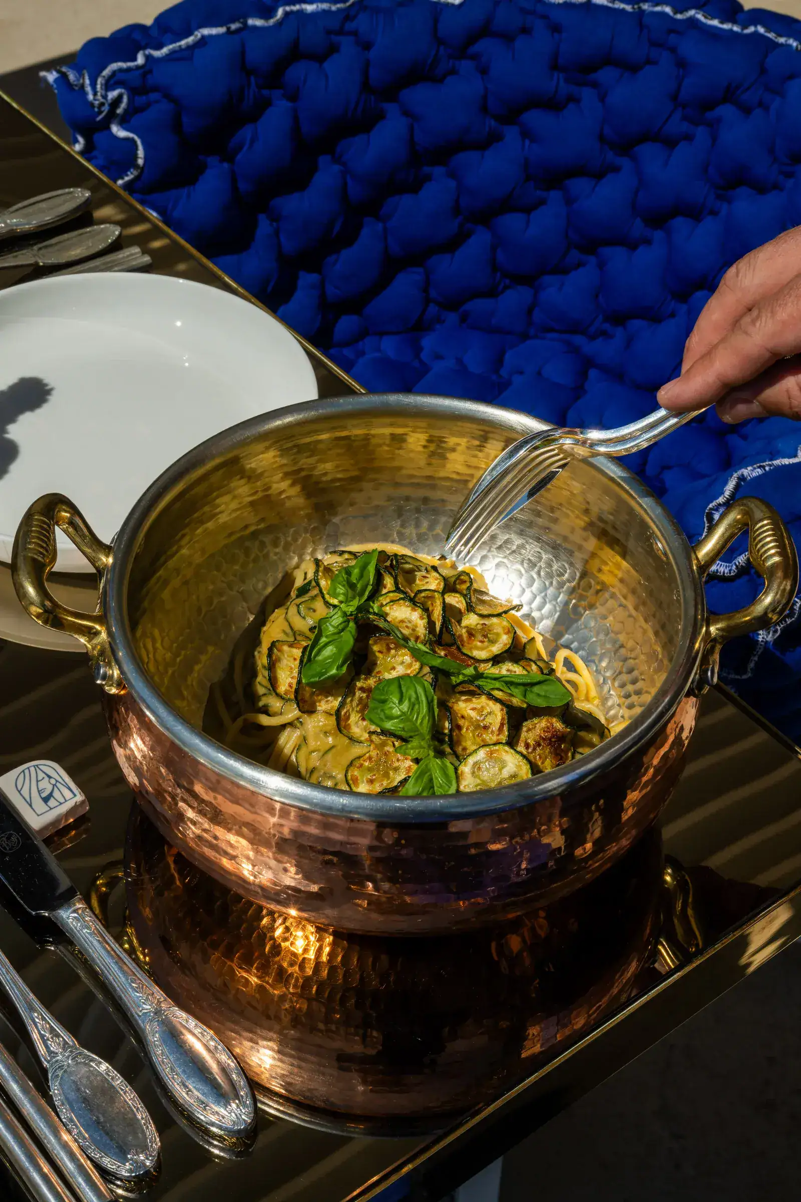 A Chic Mama dish, served at the table